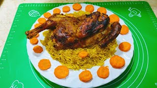 تحدي طريقه الارز المندي. Mandi Chicken Rice