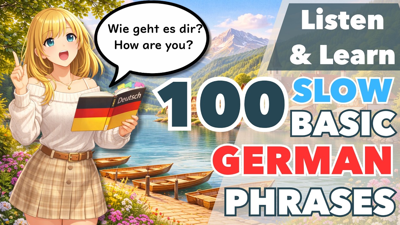 A1–A2 | 100 Slow German Phrases for Beginners (Listen & Repeat) - YouTube