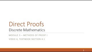 M3 V4 Direct Proofs