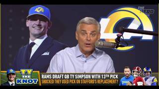 Colin Cowherd LOVES Los Angeles Rams DRAFTING Ty Simpson? 🤯 THE HERD | NFL