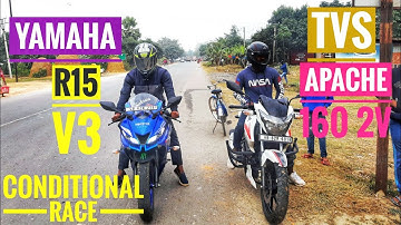 R15 V3 vs Apache RTR 160 Drag Race | Conditional Race | SKR MotoVlogs