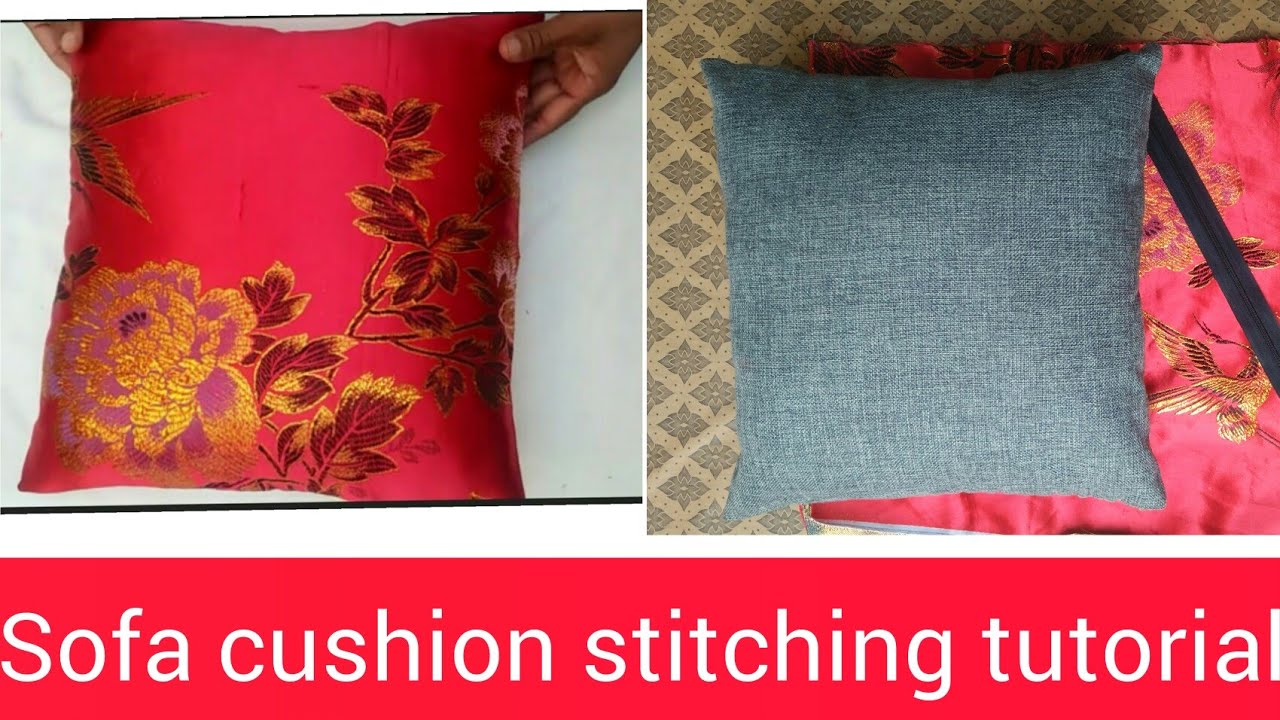 How to sew Sofa cushion cover complete method YouTube