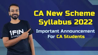 Important ICAI official announcement | CA New Scheme | Syllabus | Course Details screenshot 5