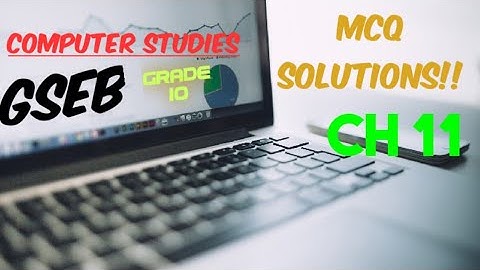 Class 10 gseb computer chapter 11 mcqs. Solutions....