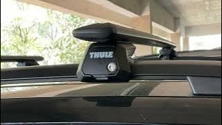 Montagem Base Thule 7104 e Barra Wingbar Evo Black