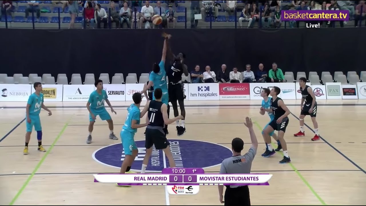 junior contra once caldas U16M - REAL MADRID vs. MOVISTAR ESTUDIANTES - F4 Cadete Masc. FBMadrid 2019 (BasketCantera.TV)