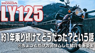 【LY125】中華バイクを約1年乗ってみたら…。あとカスタム紹介をちょっとだけ【原付二種】【モトブログ】