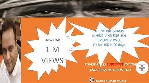 Java Program of Removing vowels from String  | String handling in Java | MCA B. TECH ICSE CBSE