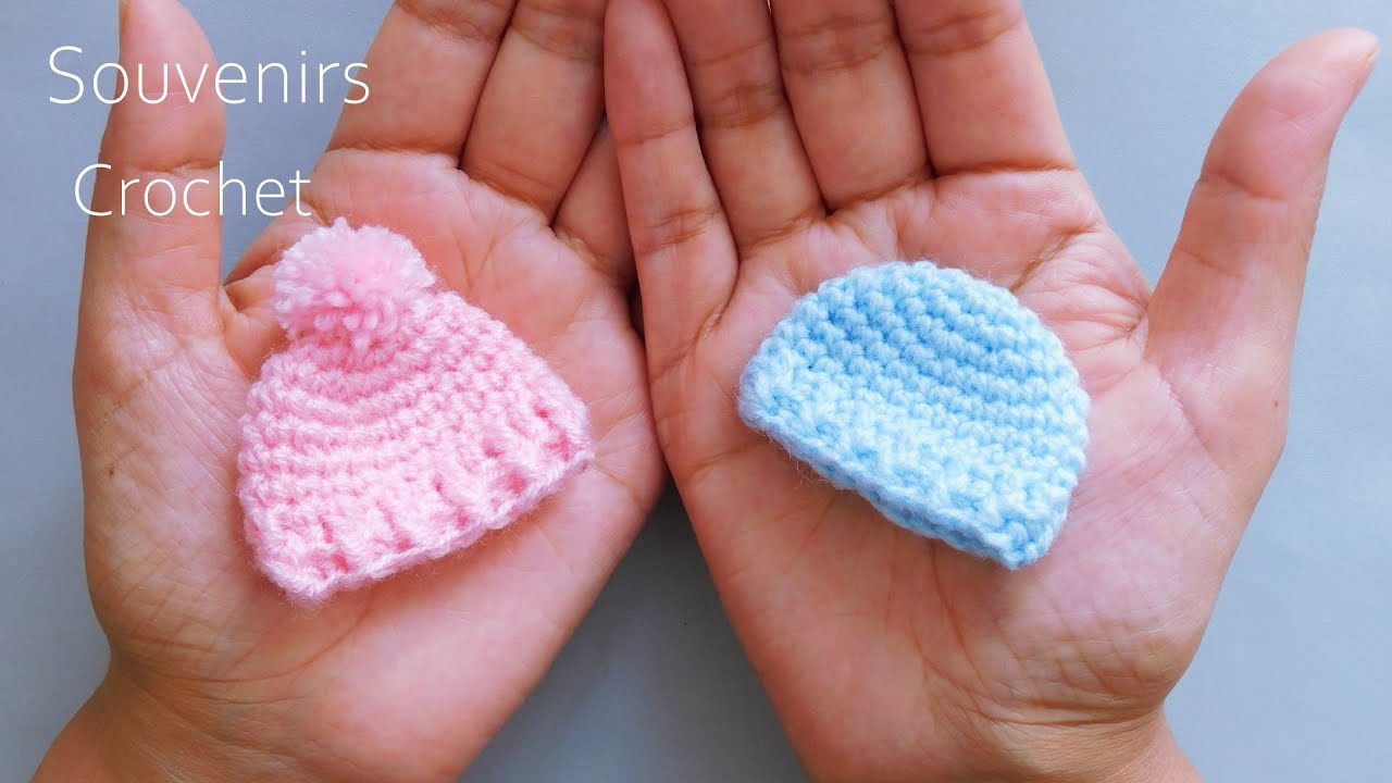 Mini gorrito crochet-ganchillo. Gorrito Barbie .Souvenirs, LLavero. Tutorial tejido paso a paso.