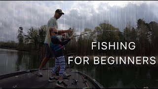 BASS FISHING FOR BEGINNERS (HOW TO TEACH A BEGINNER/KID TO FISH) SIGHT FISHING