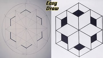 Hexagonal Geometry | Simple Geometric Design in Hexagon | How to Draw - Geometrical Chart | Hexagon