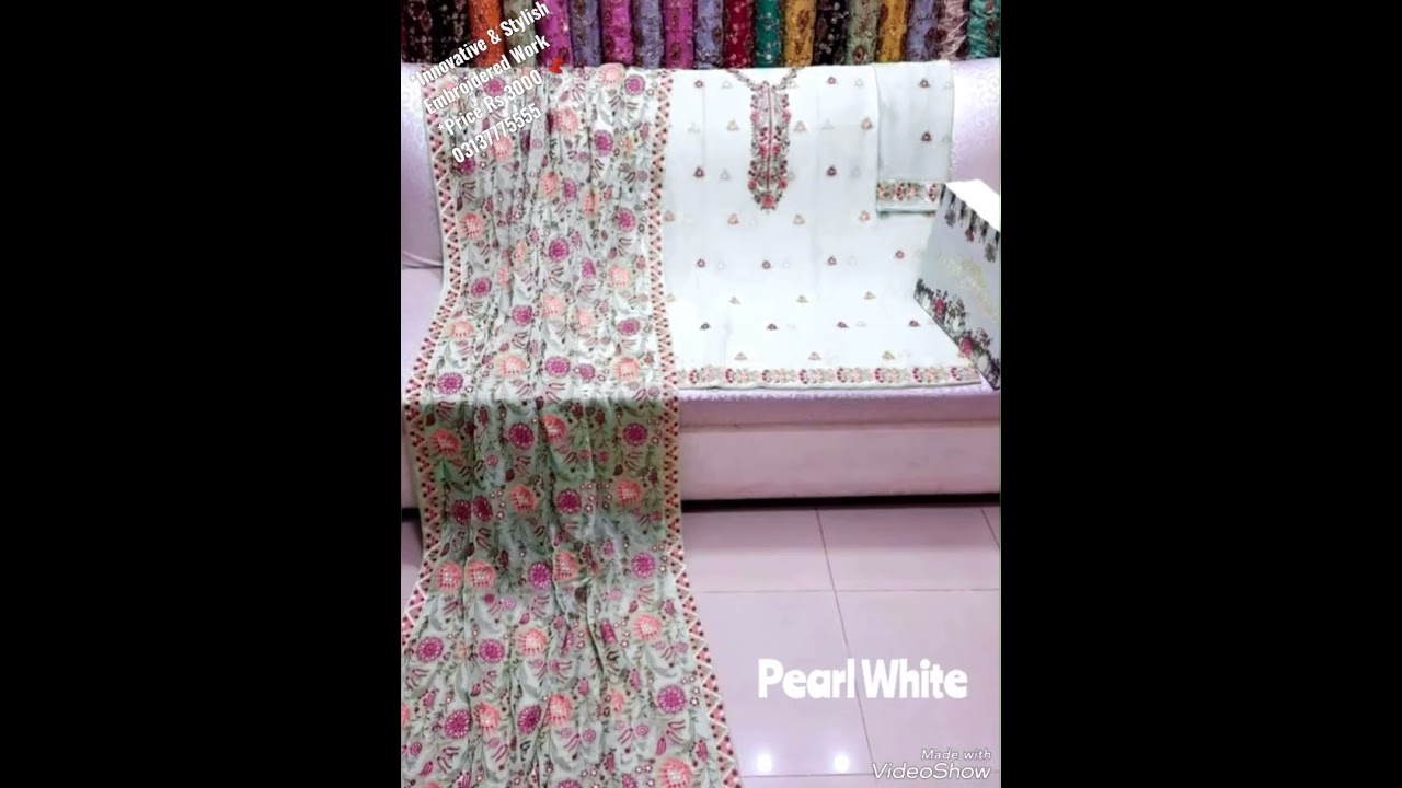 🎉 *Beautiful Bareeze Style Embroidered Chiffon Collection*🎉🌹