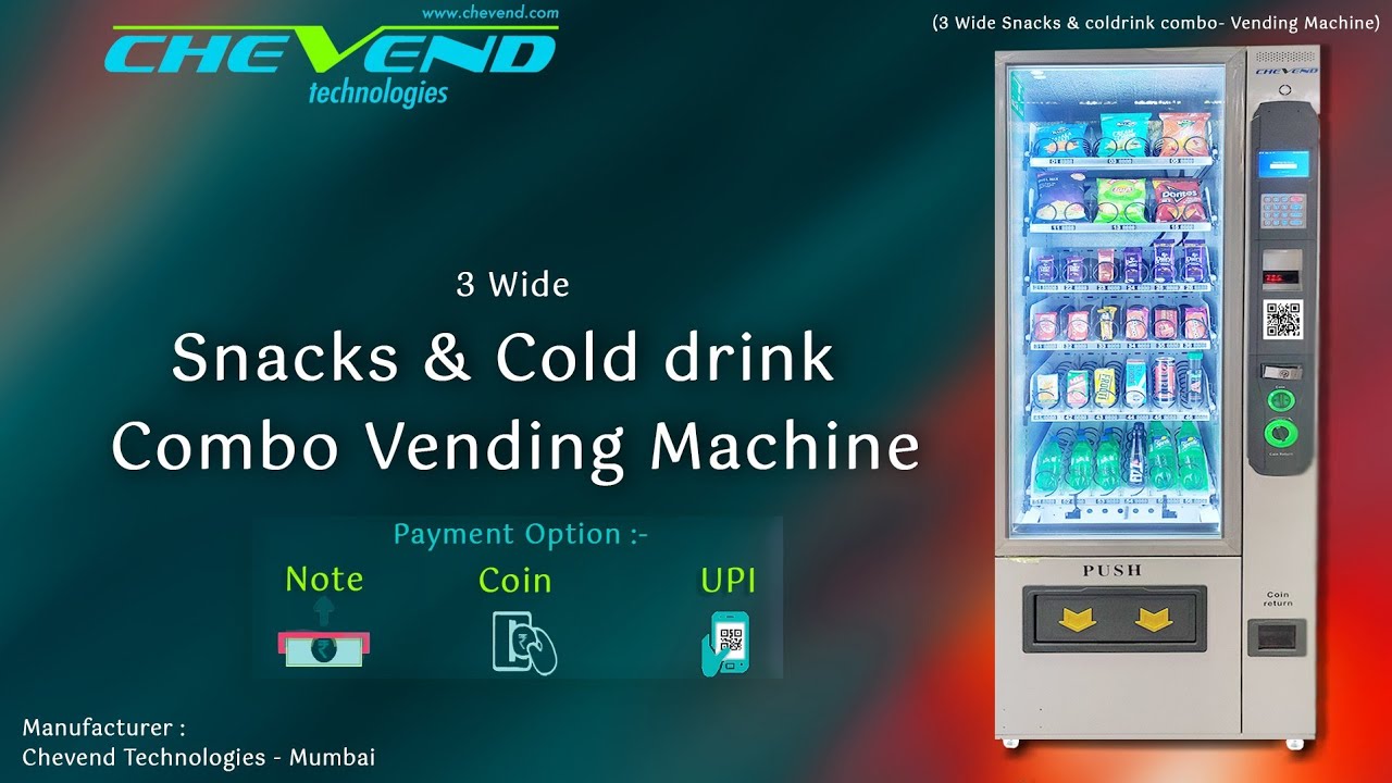 3-Wide Combination Vending Machine