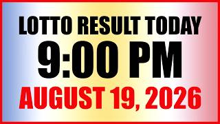 Lotto Result Today 9pm Draw August 19, 2026 PCSO