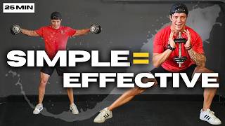 🔴SIMPLE DUMBBELL WORKOUT 💪 | 3 Unique Rounds | Build Strength & Burn Fat