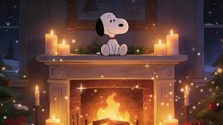 Snoopy Christmas fireplace wallpaper🎄cozy nostalgic silent holiday background ambience