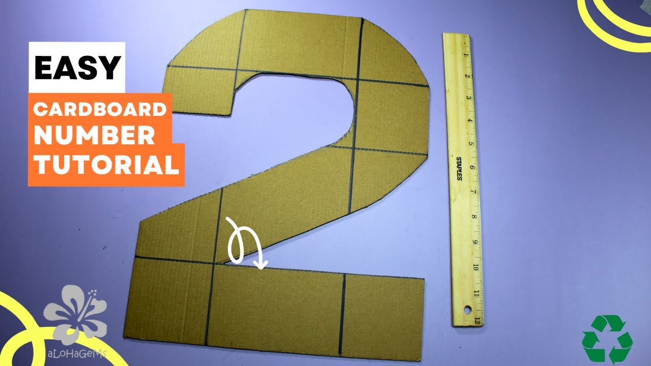 Cardboard Number Cutting Tutorial 