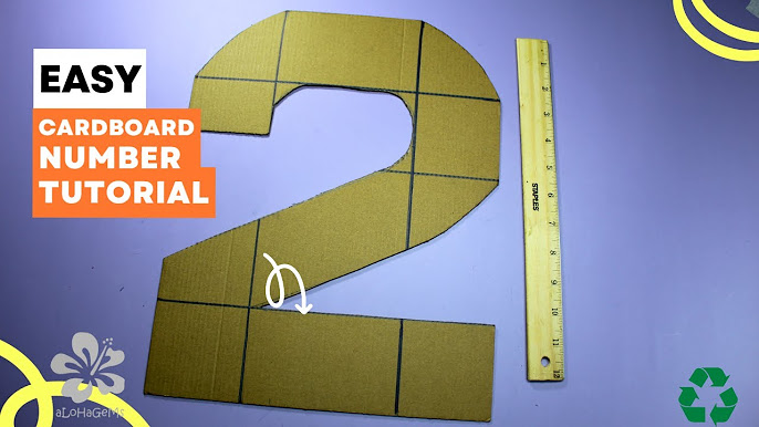 Cardboard Number Cutting Tutorial 