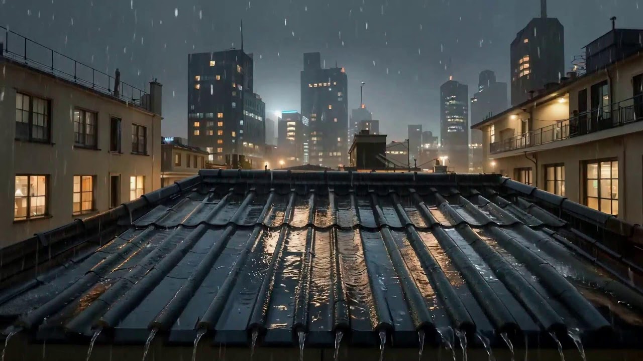 Realistic Roof Rain Ambience – Gentle Thunder, Deep Sleep, and Total Relaxation