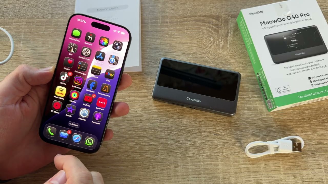 OOKURA Tragbarer 4G Mobiler WLAN Hotspot Router 150 Mbit/s