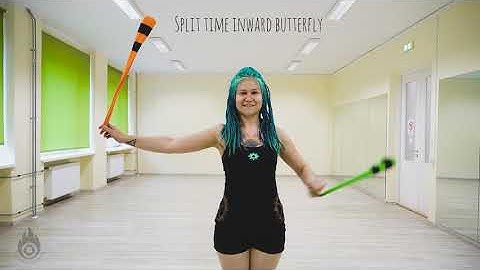 Beginner poi tricks: Split time opposite direction family