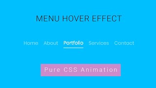Amazing Menu Hover Effect using CSS