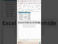 Excel Hide & Unhide Shortcuts | How to Hide & Unhide Columns in Excel | Excel Shortcuts