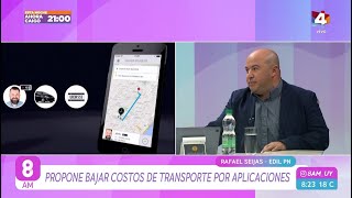 8AM - Proponen bajar los costos del transporte por aplicaciones