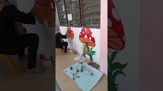 Buat Lukisan di Dinding Sekolah TK #shorts Buat Lukisan di Dinding Sekolah TK #shorts