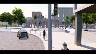 3D Prikaz Urbana Rekonstrukcija Gradske Pešačke Zone U Ćupriji