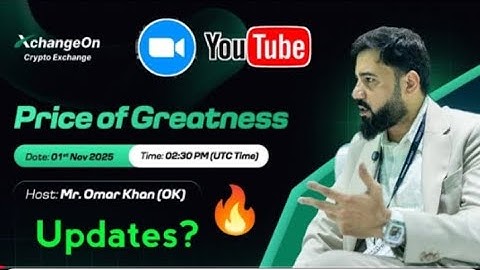 The Price of Greatness |XchangeOn All NewUpdates | 1st Nov 2025 Live Host: Mr OmarKhan