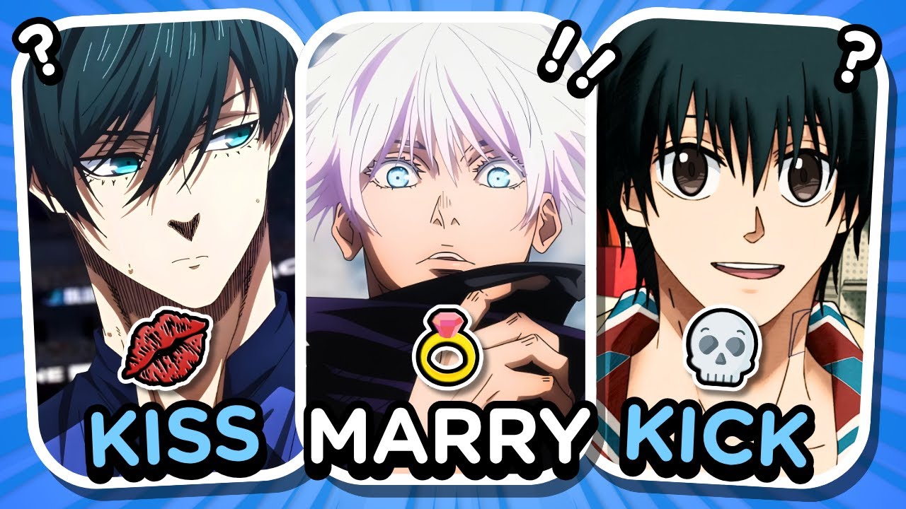 KISS💋, MARRY💍, KICK☠️ CHALLENGE! 🔥 ANIME BOYS | ANIME QUIZ 🔥