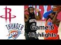 Rockets vs Thunder Highlights NBA Playoffs game 6