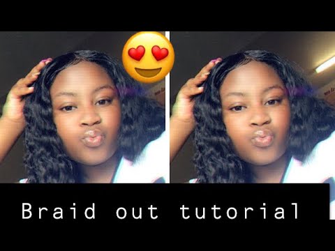 How to do a braid out on weave - YouTube