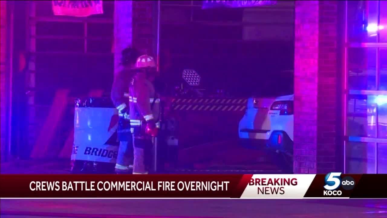 Crews battle overnight fire at Oklahoma City tire shop YouTube