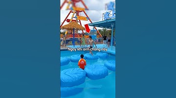 Anh chàng tự tin tham gia thử thách ở công viên nước để dành xuất tắm free 😳