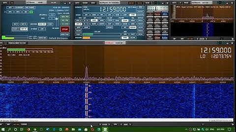 XPA2 Moscow Russia Number station  12159 kHz USB Shortwave SDRplay RSPdx MLA 30 loop antenna