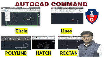 1| AutoCAD| Command| Line| Circle| Polyline| Rectangle| Hatch| Engineering Drawing