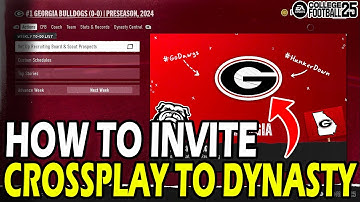 How to Invite Cross Play Friends in Online Dynasty - College Football 25
