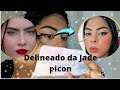 tutorial de como fazer o delineado da Jade Picon (make estilo foxy Eyes)