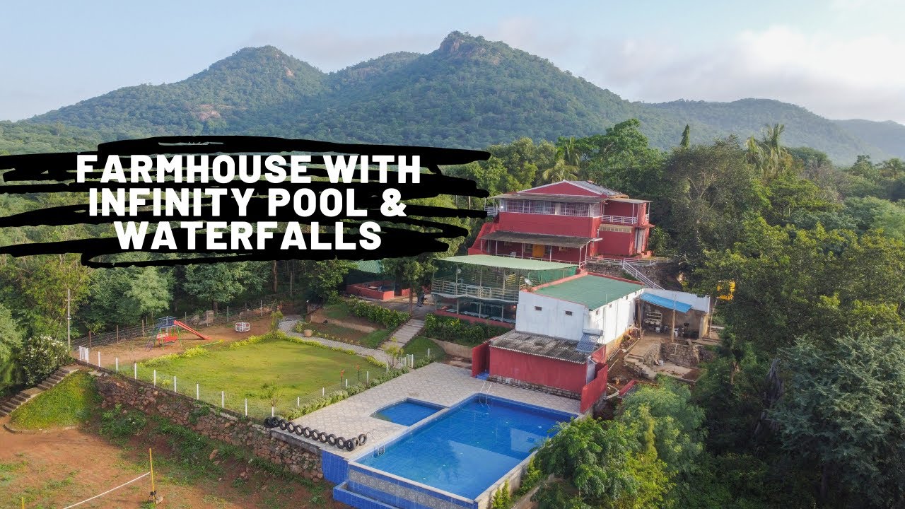 Farmhouse near Bangalore with Waterfalls & Infinity Pool - YouTube