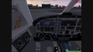 FSX  U.S airways Beech 1900 landing at KLAS