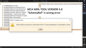 MCA XBRL Validation Tool Version 5.0 | Resolving the "SchemaRef" is wrong error