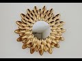 Diy Quick and Easy Glam Wall Mirror Decor |Wall Decorating Idea Using Plastic Spoons |Art and Craft
