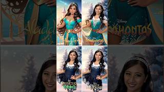 Which looks best? 👑 #DisneyPrincess #AI #Jasmine #Aladdin #Pocahontas #Tiana #Ariel #Disney #Capcut