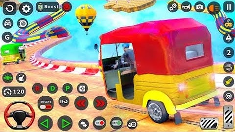 Tuk Tuk Auto Rickshaw 3D Stunt - Impossible Mage Ramp Stunt - Android Gameplay #autorickshaw
