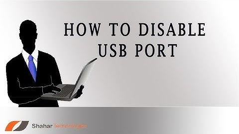 How to disable USB port using registry