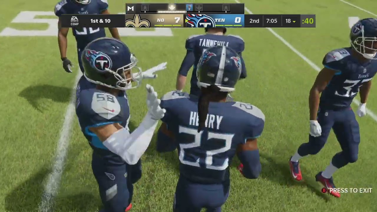 New Orleans Saints vs Tennessee Titans 2022 Madden Sim League Full Game | Week 9