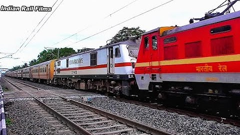 Fast & Furious Rare Twin WAP-7 + WAP-4 Loco Led Howrah-Malda Town Intercity Express between Railgate
