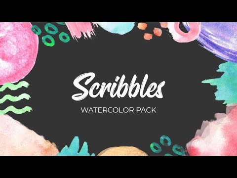 Scribbles. Watercolor Pack DaVinci Resolve Templates